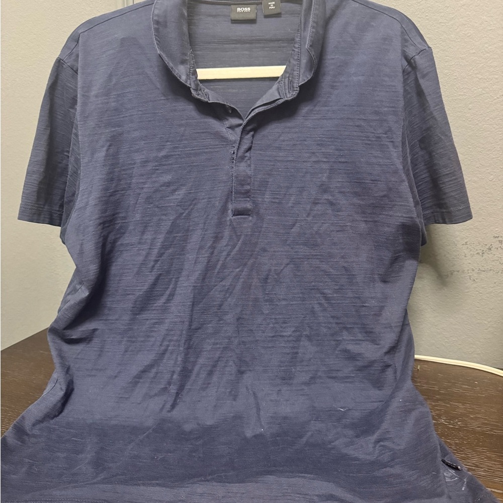 Hugo Boss Men's Deep Blue Polo Shirt